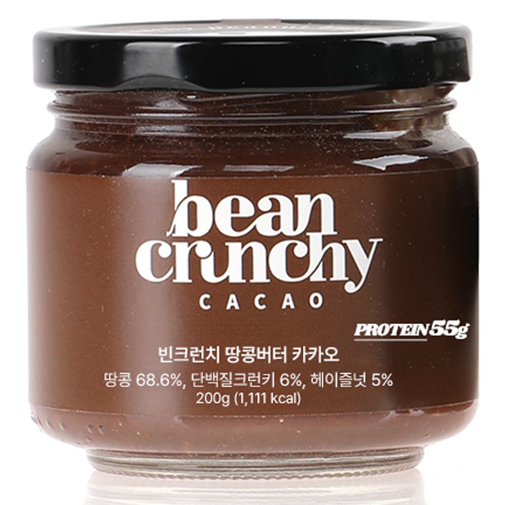 빈크런치 땅콩버터 카카오 크런치 잼, 1개, 200g 15,900원