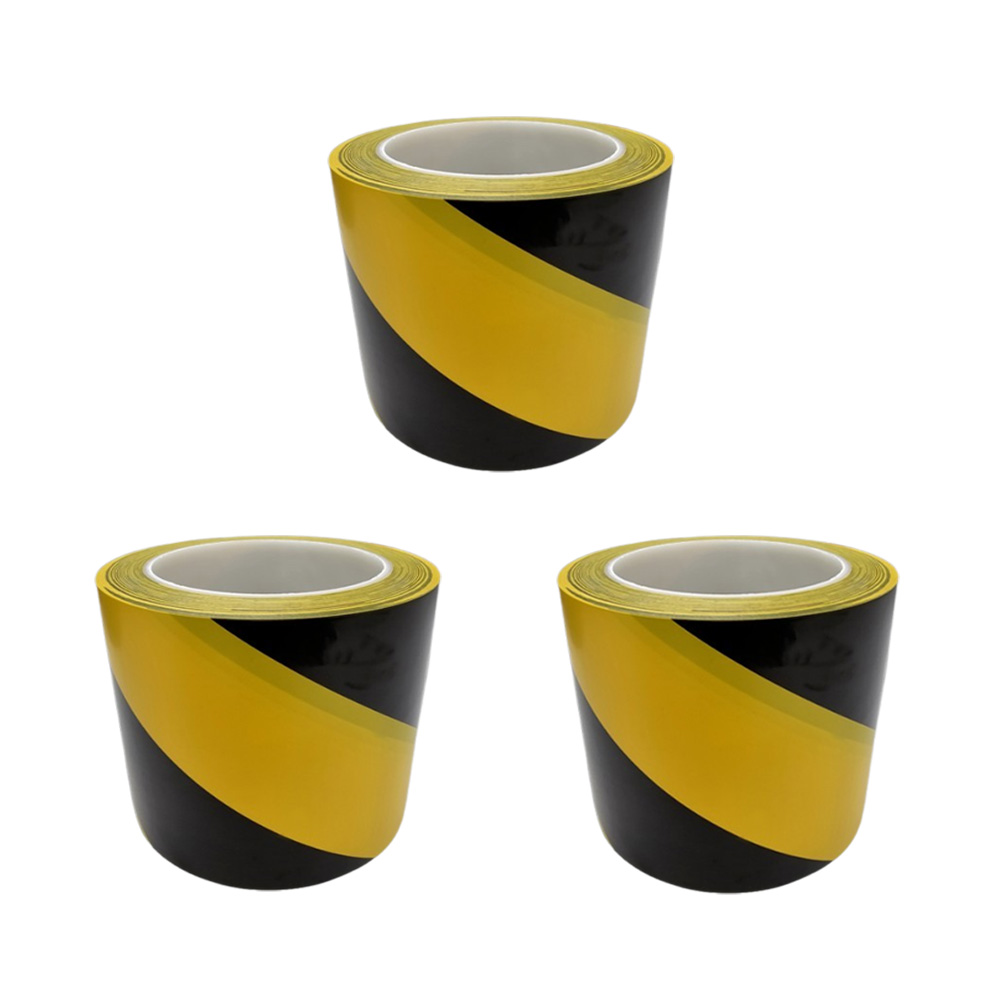 프로테이프 라인테이프 98mm*30M 노랑/검정 사선 3개, 바닥라인테이프 PVC 안전 경계 주차표시 구획 동선 사선, 3개 16,200원