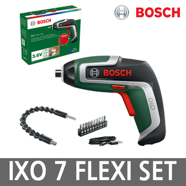 보쉬 IXO 7 FLEXI SET 충전 스크류 드라이버 3.6V 2.0Ah 비트 10종 플렉시블 비트 홀더 46,710원