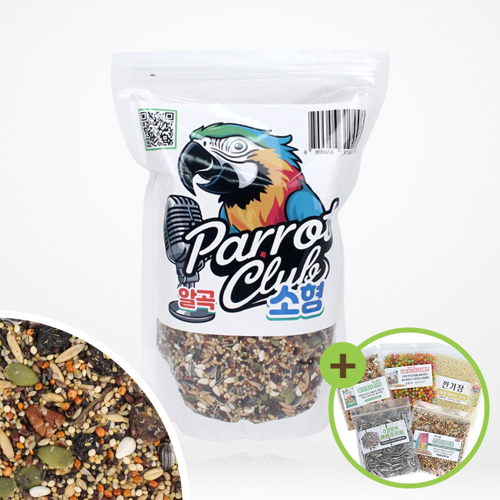 앵친소 소형 앵무새 사료 900g 새모이 알곡 코뉴어 11,500원