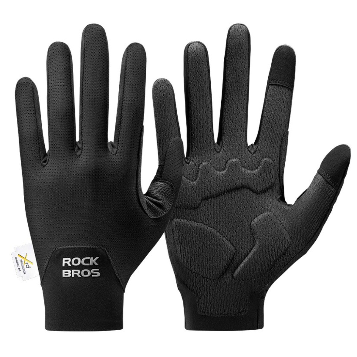 락브로스 터치 가능 장갑 통기성 충격흡수 자전거 라이딩 장갑 16310011, 1개, 블랙 33,900원