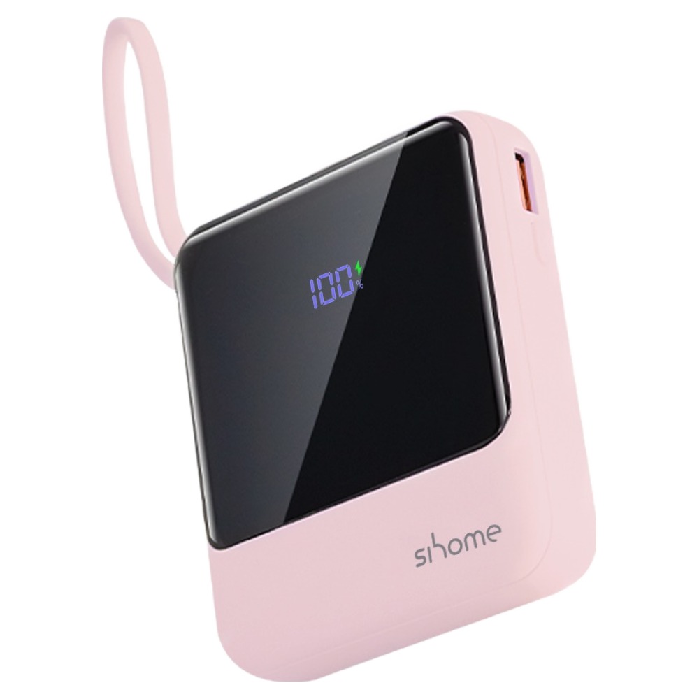 시홈 PD 22.5W 고속충전 일체형 미니 보조배터리 10000mAh, SH-FB1Y, 핑크 22,500원