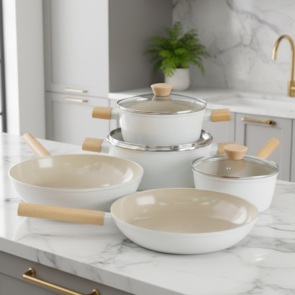 로얄스타 KU 인덕션 겸용 세라믹 코팅 냄비 팬 5종세트 (18cm편수+20cm양수+24cm곰솥+28cm후+28cm궁), 1개 110,250원