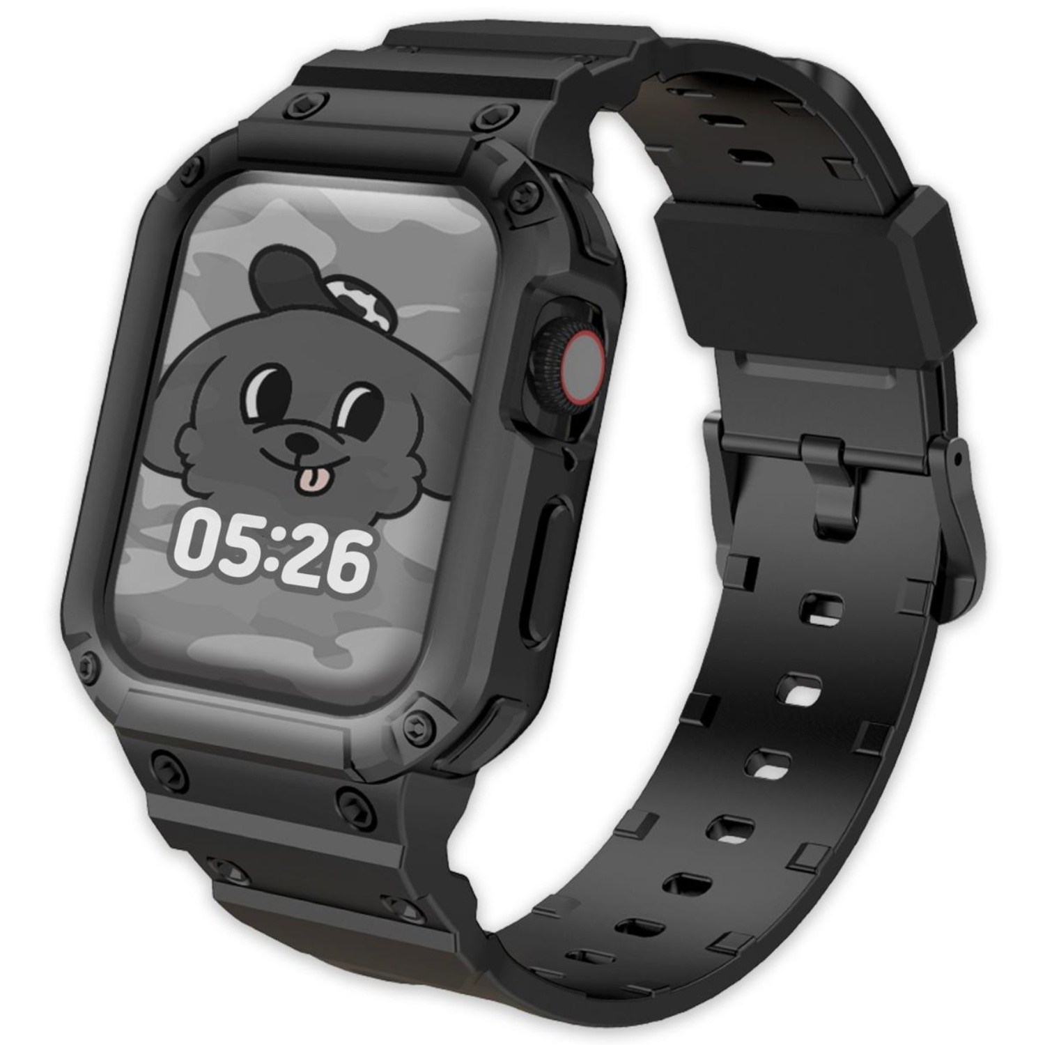 아이메이드잇 애플워치 호환 풀커버 일체형 실리콘 스트랩, 블랙, 1개 11,400원