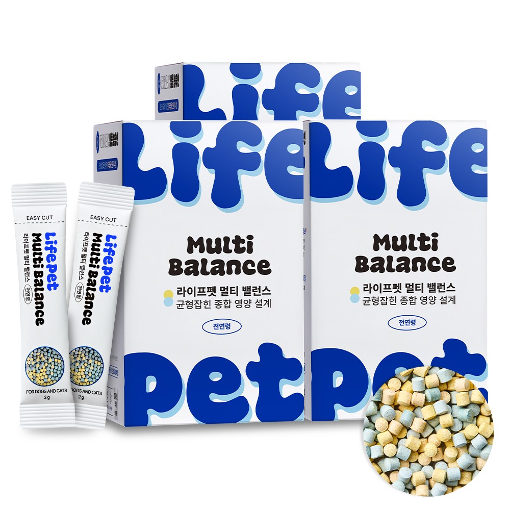 강아지 고양이 종합영양제 30포 라이프펫 멀티밸런스 전연령 멀티비타민 79,800원