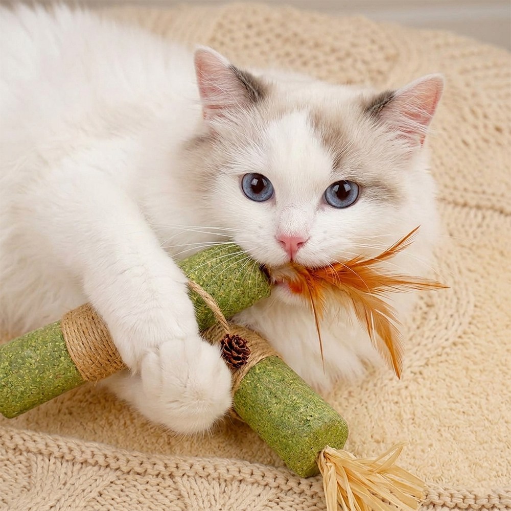 냥이묘해 고양이 장난감 고양이 캣닢 캣잎 빅사이즈 고양이 이갈이 장난감, 2개, 빅캣닢 스틱 11,900원