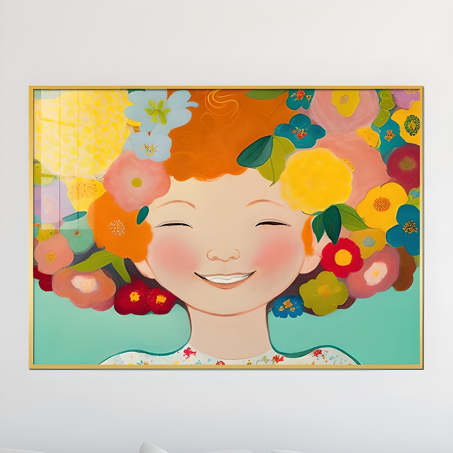 아트블루 꽃의 여인 인물 추상화 북유럽 감성 그림 인테리어 액자 29,850원