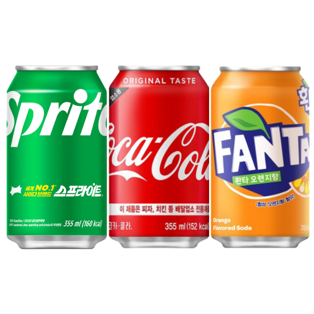 코카콜라 스프라이트 환타 오렌지 355ml 각8캔 총24캔 23,100원