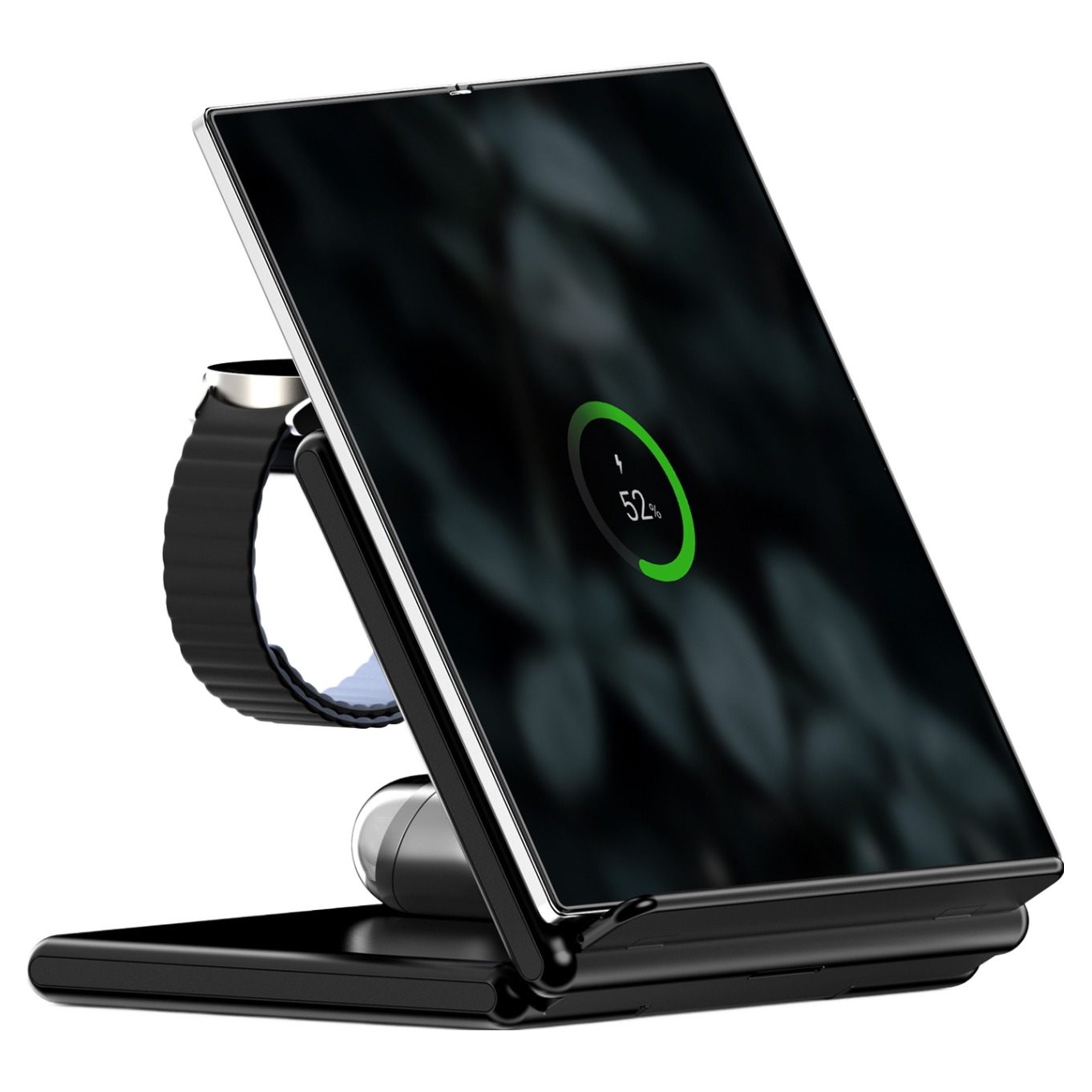 케이맥스 갤럭시 워치 버즈 호환 3 in 1 휴대폰 고속 무선 충전 거치대, 블랙, 1개 29,580원