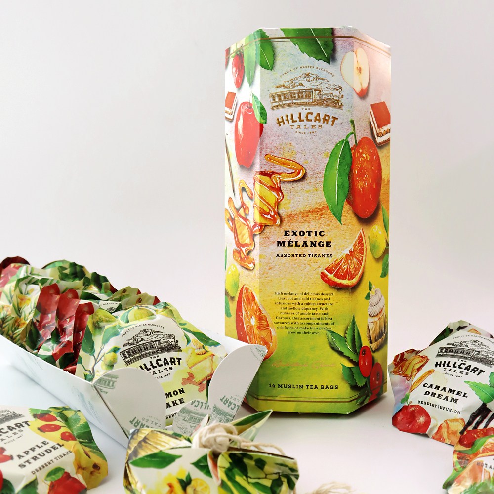 힐카트 테일즈 이그조틱 멜란지 허브티6종 세트 14 모슬린 티백 허브차 블랜딩차 무카페인 무설탕 히비스커스 루이보스, 1개, 14개입, 2.25g 34,990원