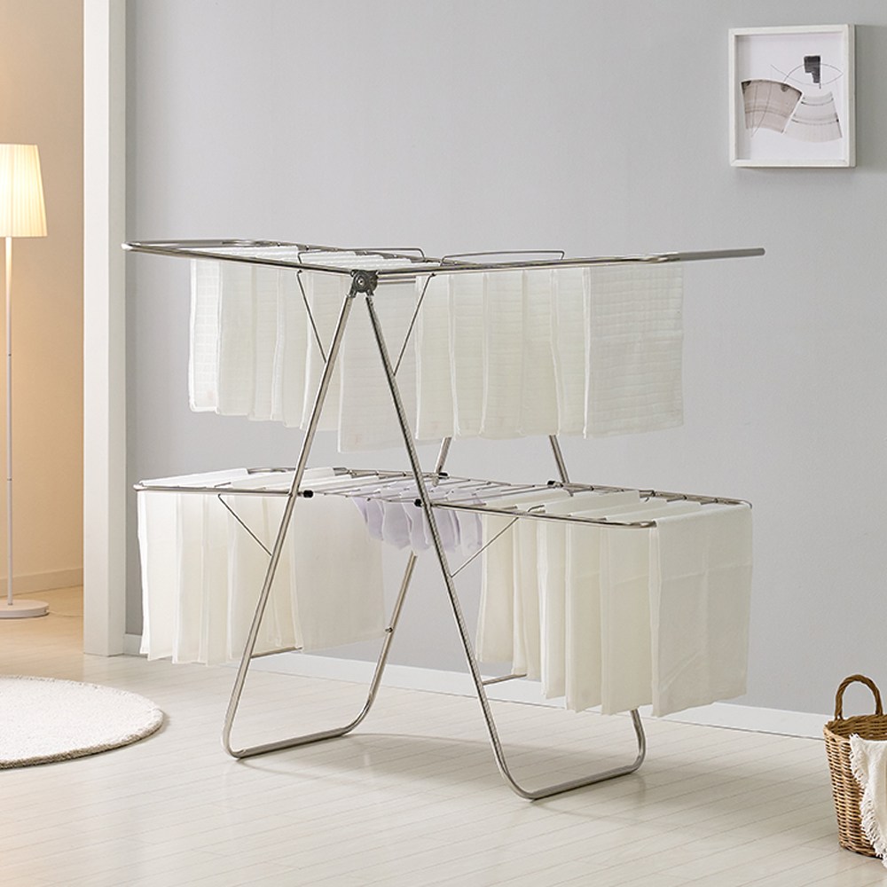 리빙코아 국산 프리미엄 올스텐 9파이 빨래건조대 - 특대 2단 58,000원