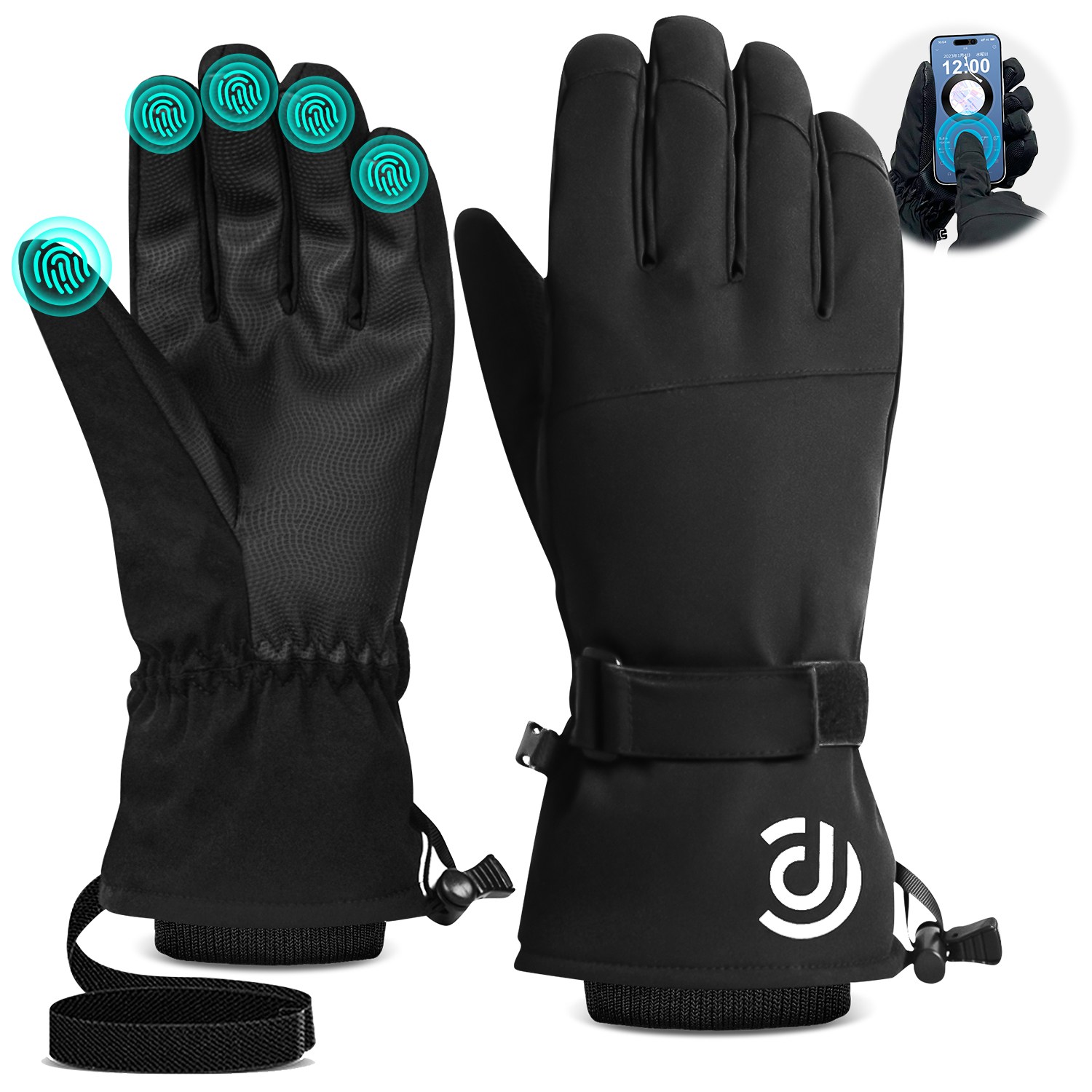 Moteur 스키장갑 완전방수 스키 보드 장갑 방한 방풍 스마트폰 터치 남녀공용 겨울 한파용 두꺼운 털 안감 오토바이 장갑 26,900원