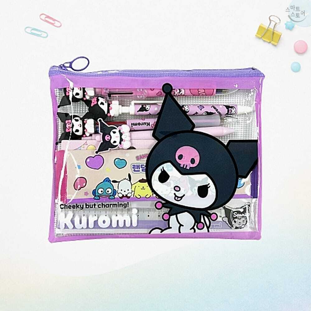 산리오 랜덤 스트랩 문구세트 쿠로미 - 개 (1개입) 7,600원