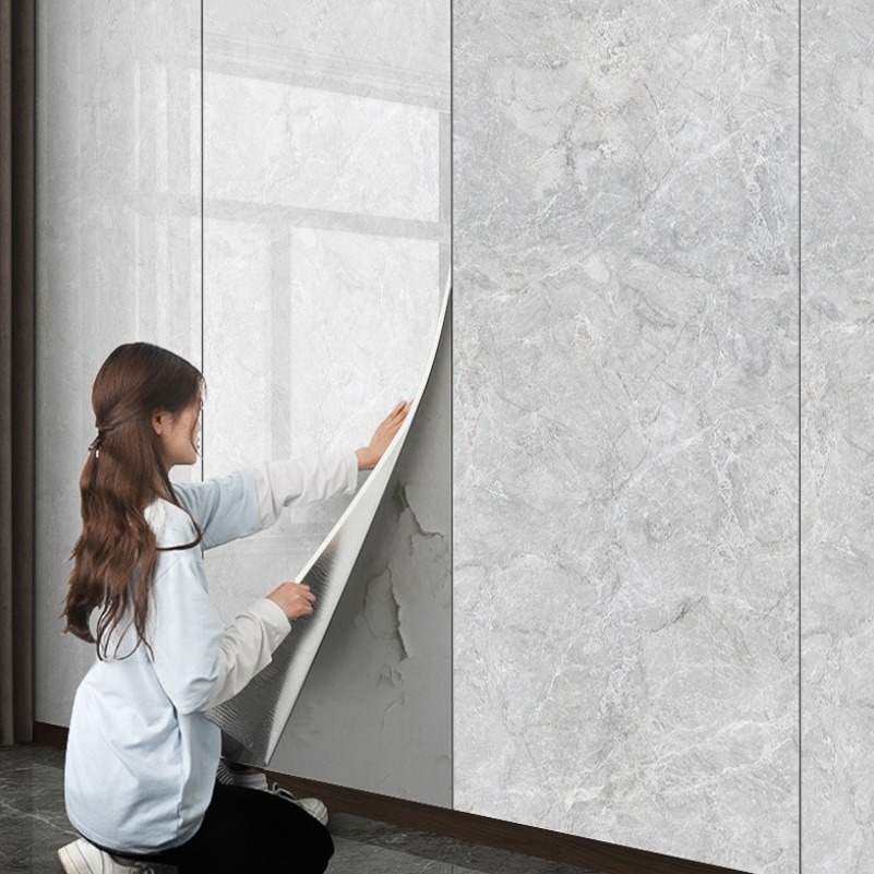 원트두 데코타일 붙이는 타일 시트지 고광택 방수 폼블럭 대리석 벽지 60x300cm 2P 26,900원