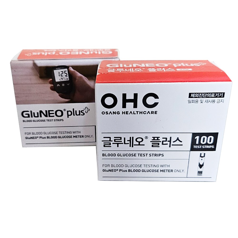 글루네오 플러스 혈당시험지 2박스 200매, 200개 31,860원