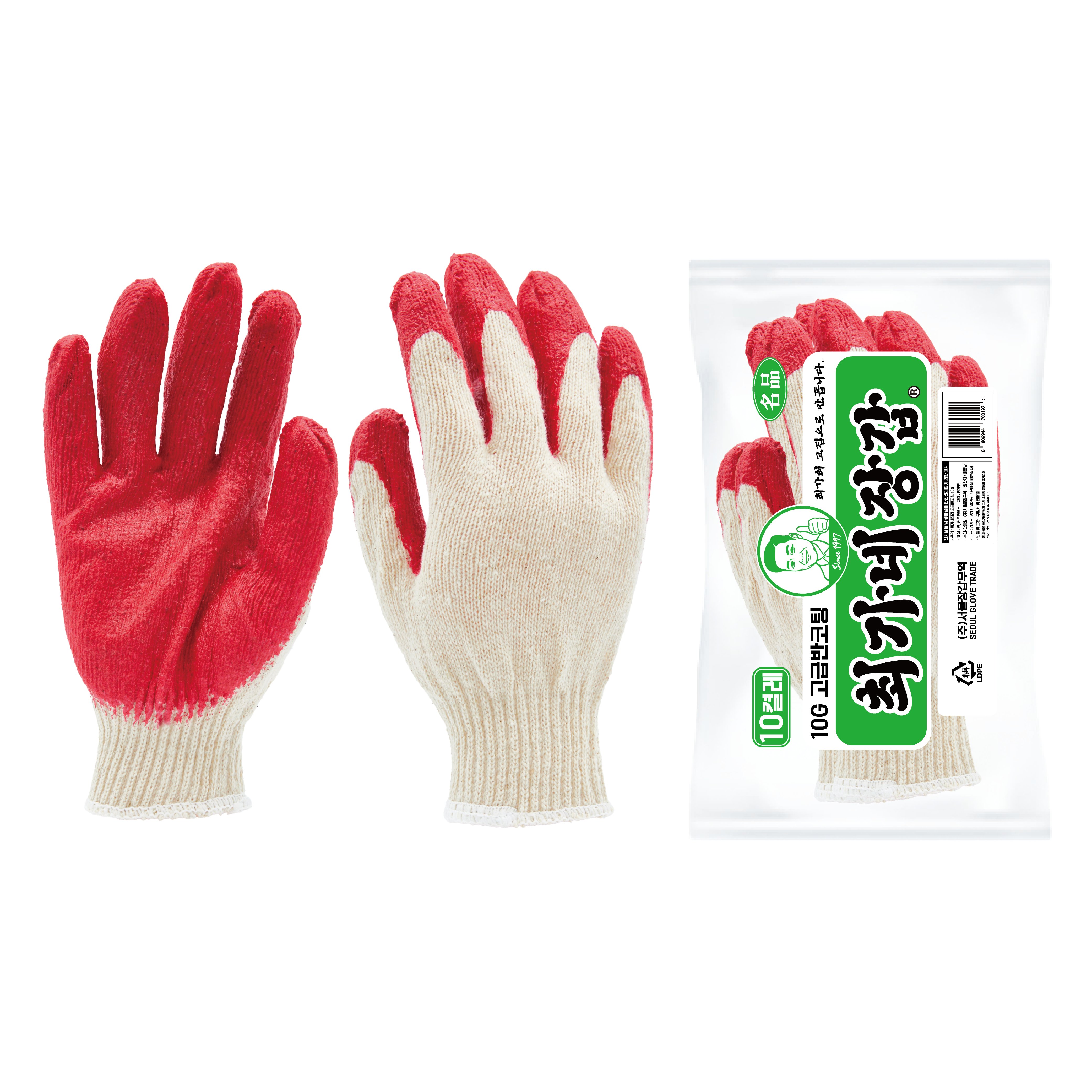 최가네장갑 반코팅 10G 100켤레 고급 코팅장갑 작업 장갑, 100세트, 현재가 23,000원