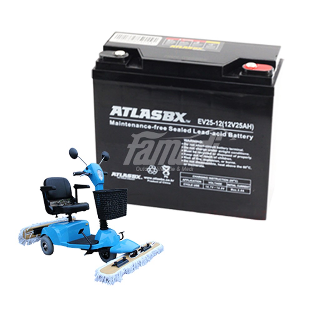 아트라스비엑스 화메디 아트라스비엑스 EV25-12 (12V-25AH) 1개 전동휠체어 배터리, 전기스쿠터, 전동청소차, 1개 92,500원