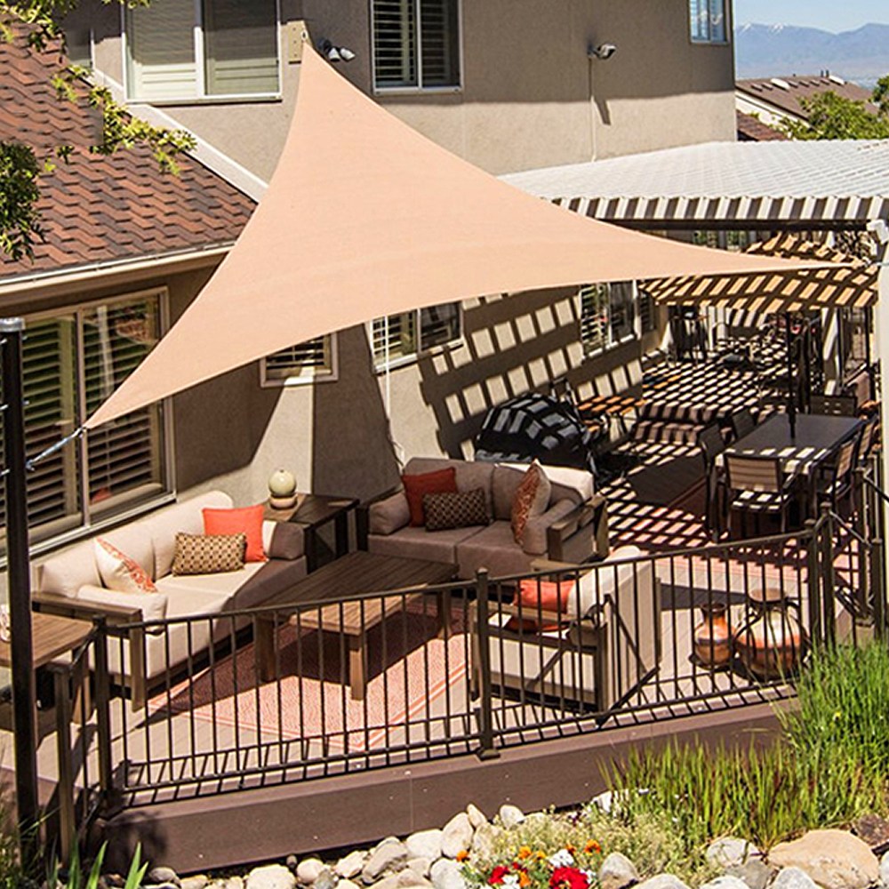 패브릭 썬쉐이드 삼각 차광막 옥상 정원 펜션 수영장 천막 그늘막 가림막, 패브릭썬쉐이드_삼각4M 피치 31,900원
