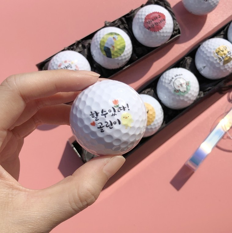 골프공 커스텀 커스터마이징 레터링 골프볼 3구 5구 세트 골린이 골프입문 어버이날 선물포장 10,940원
