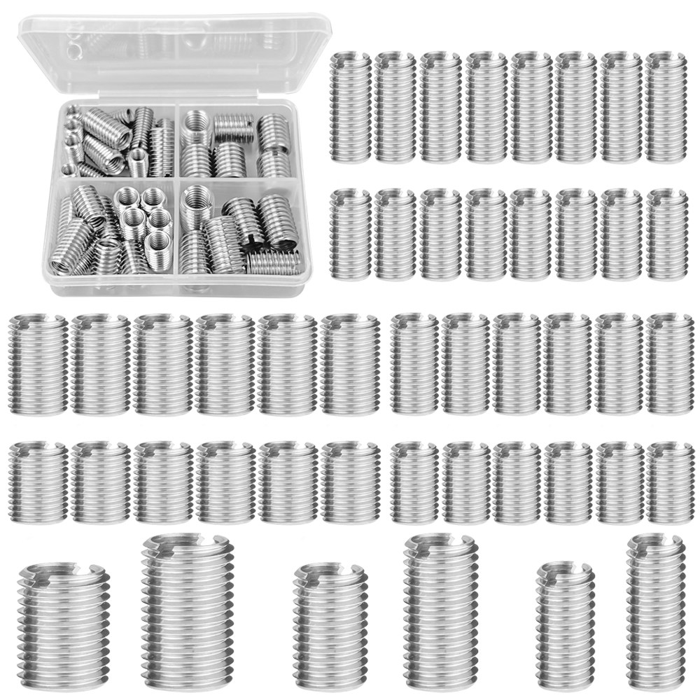 40개 스레드 인서트 너트 M4-M8 스레드 리듀싱 너트, 육각 소켓 드라이브 너트 패스너, 스레드 어댑터 슬리브 리듀싱 너트, 외부 스레드 리듀싱 너트, 가구용(6가지 사이즈) 13,090원