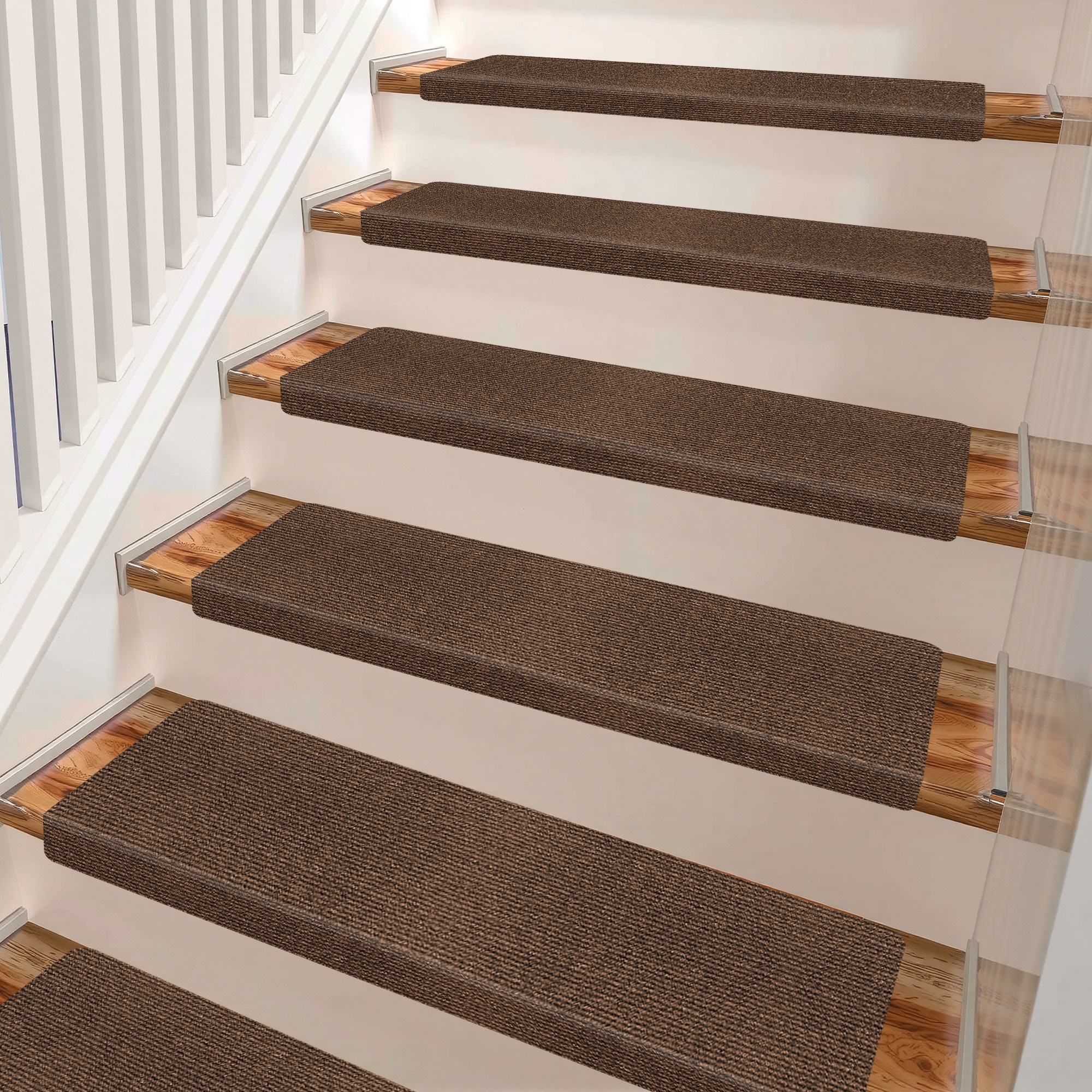 미끄럼방지계단매트 6장, 갈색, 1세트 19,800원