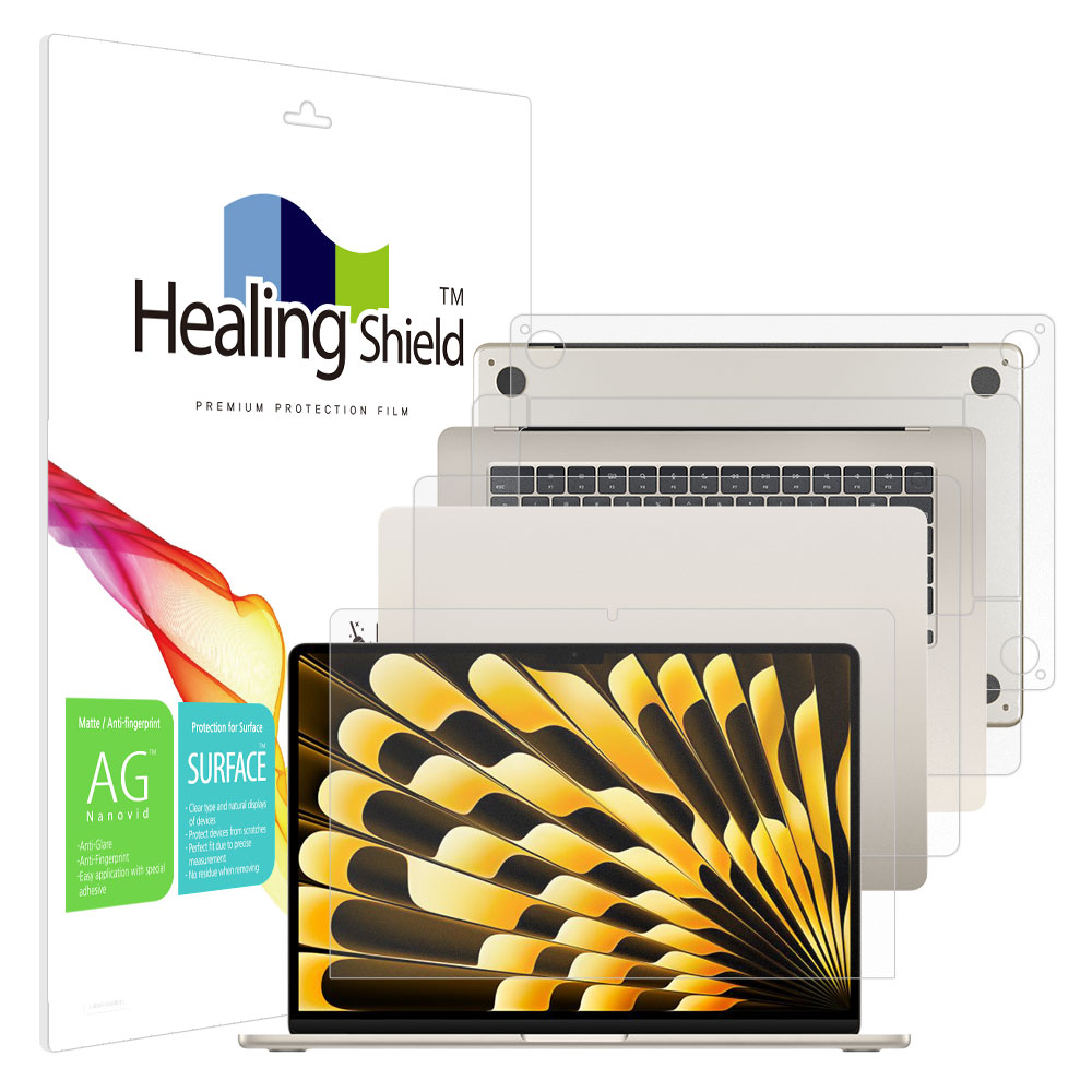 힐링쉴드 맥북에어15 M4 저반사 액정보호필름1매 외부3종, 1개 53,820원