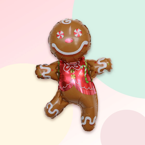 [예쁨주의지호] 2024 중형 캐릭터 크리스마스풍선 / 산타풍선/지팡이풍선/선물풍선/눈사람풍선/루돌프풍선, 중형 크리스마스풍선_진저브레드 870원