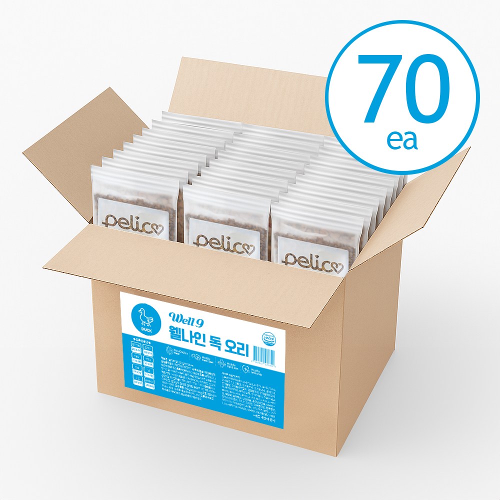 펠리코 웰나인독 오리 강아지사료 애견사료 소포장, 70개, 200g, 오리 65,000원