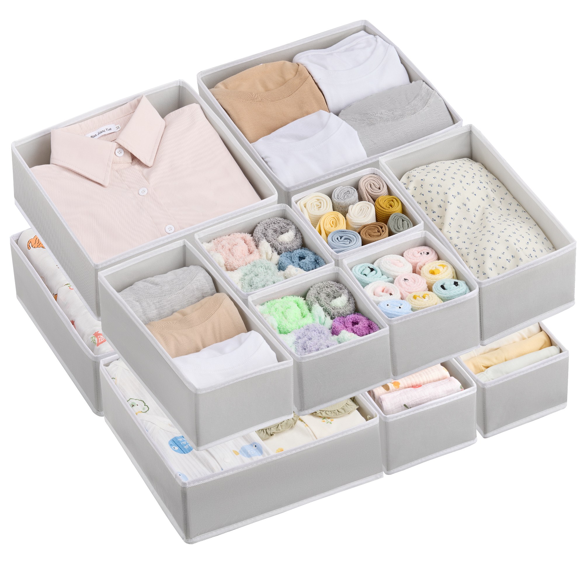 Vtopmart 다용도 접이식 수납 속옷 양말 정리함, 12개, 그레이 18,080원