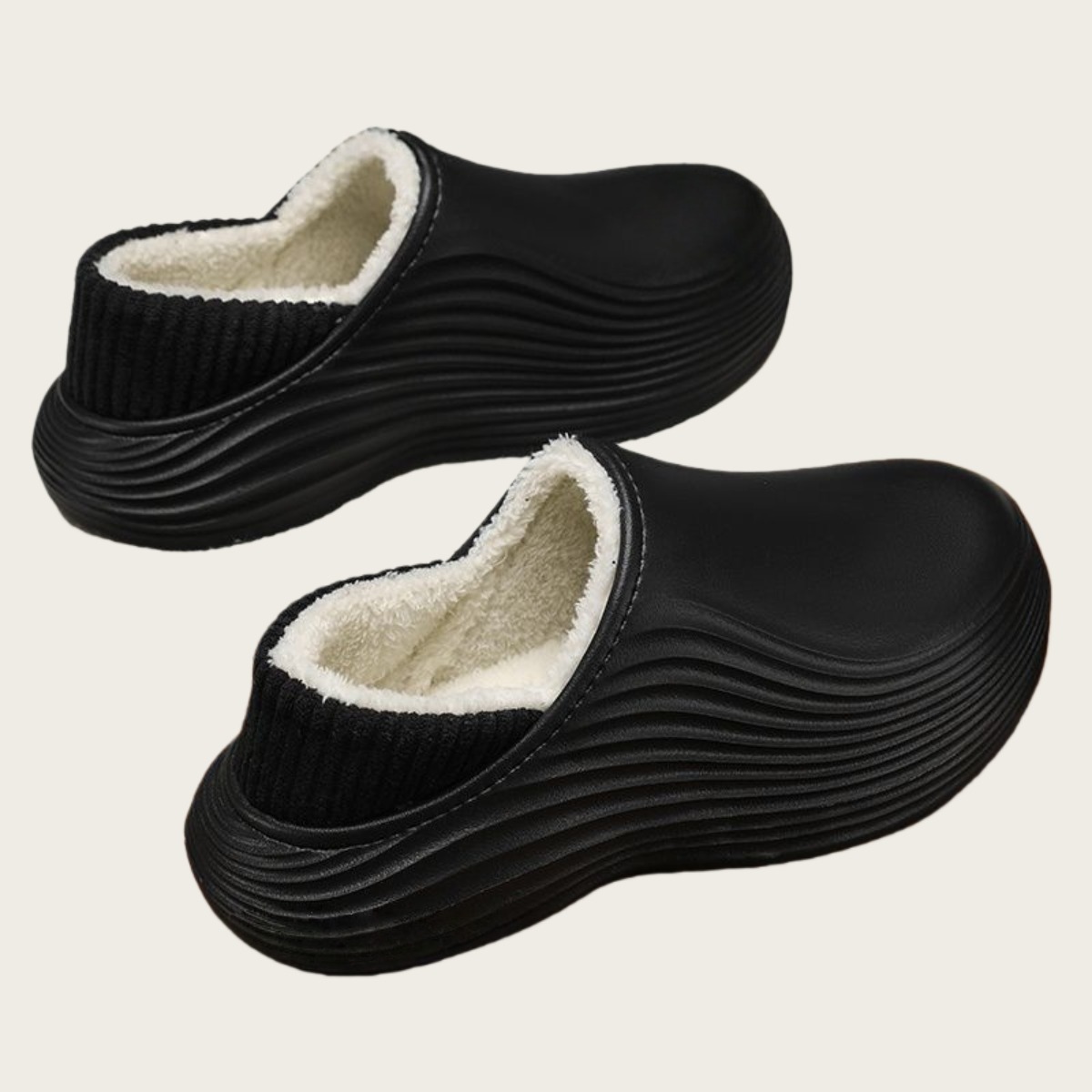 Makone 남여공용 겨울 물결무늬 방한 미끄럼 방지 주방용 기모 슬리퍼 실내화 26,900원