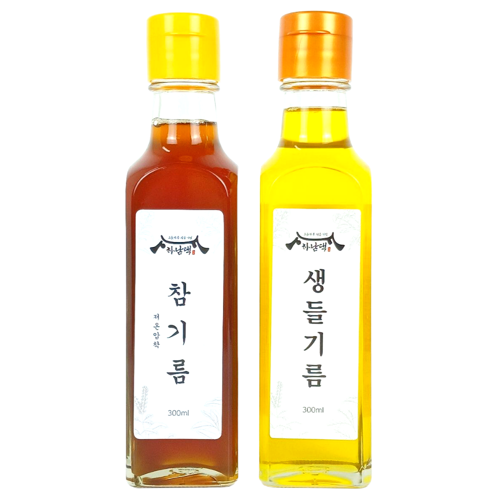하남댁 건강지키미 저온압착 참기름+생들기름, 2개, 300ml 17,800원