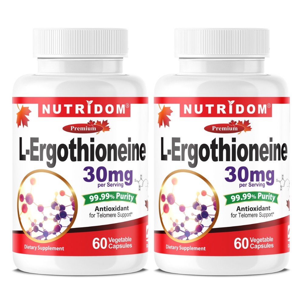 뉴트리돔 캐나다 L-에르고티오네인 30mg 99.99% 고순도 L-Ergothioneine 60식물성캡슐, 2개, 60정 80,000원