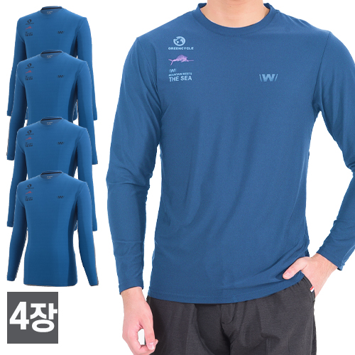 워킹맨 아울렛 4세트 봄 가을 시즌 스판 라운드 티셔츠 작업복 근무복 현장복 등산티 스포츠웨어 빅사이즈 A104 29,800원