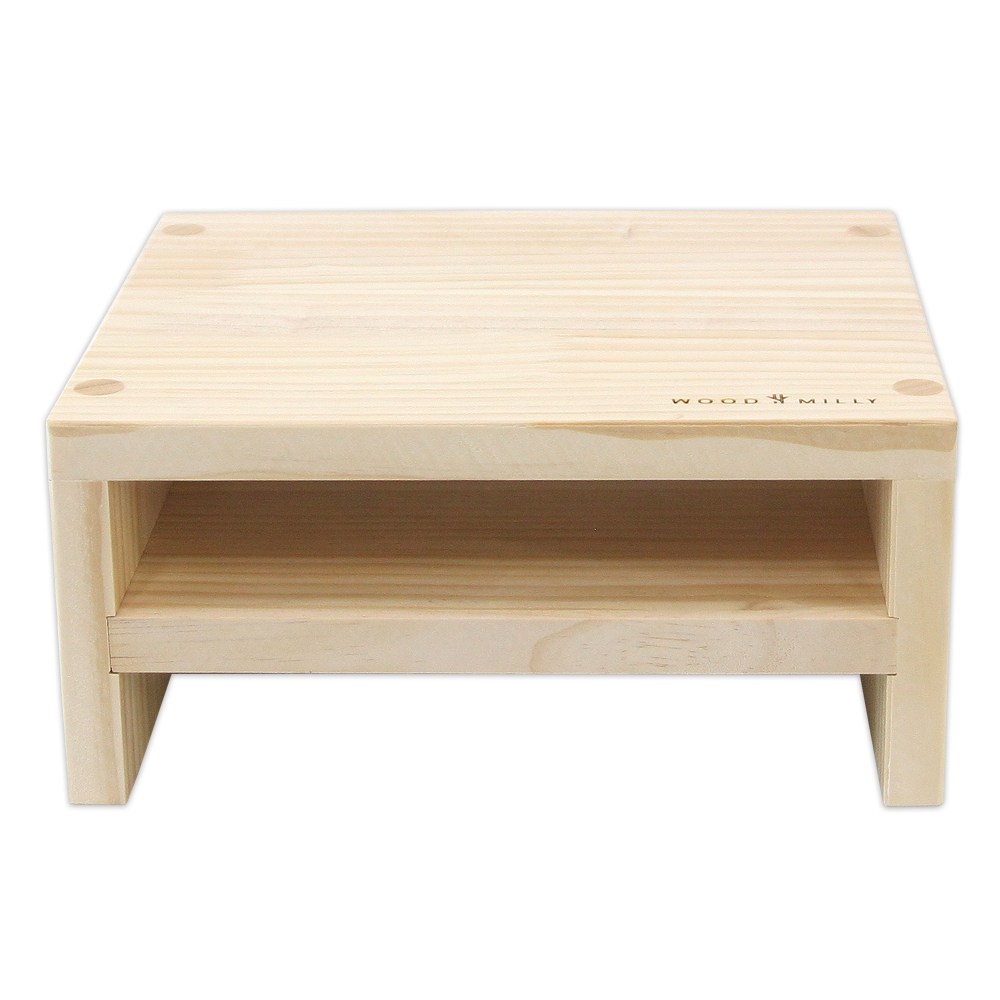 우드밀리 소나무 원목 모니터 받침대 듀얼용 보조 1단, 1개, 소나무보조2단 12,800원