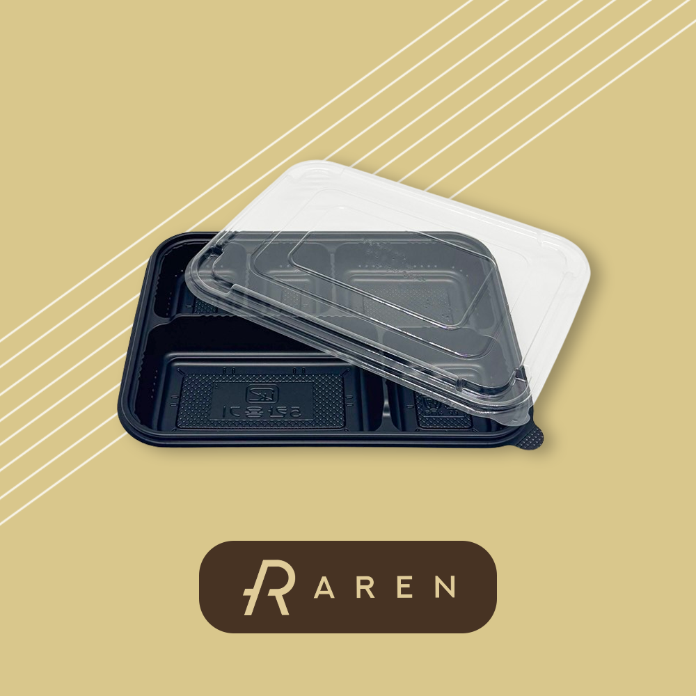 아렌 5칸 미니 도시락용기 블랙 PP / PET뚜껑포함, 1세트, 400개입 81,000원