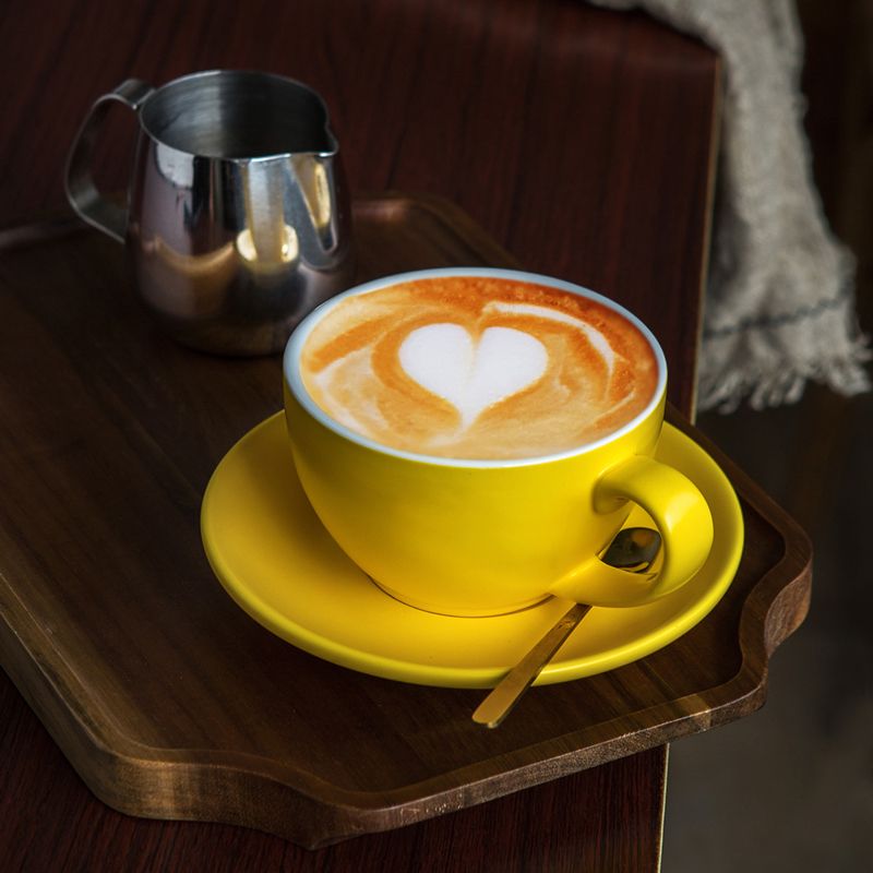 무광택 세라믹 라떼 커피 잔  컬라커피잔 세트 300ml 색상맞춤형 27,100원