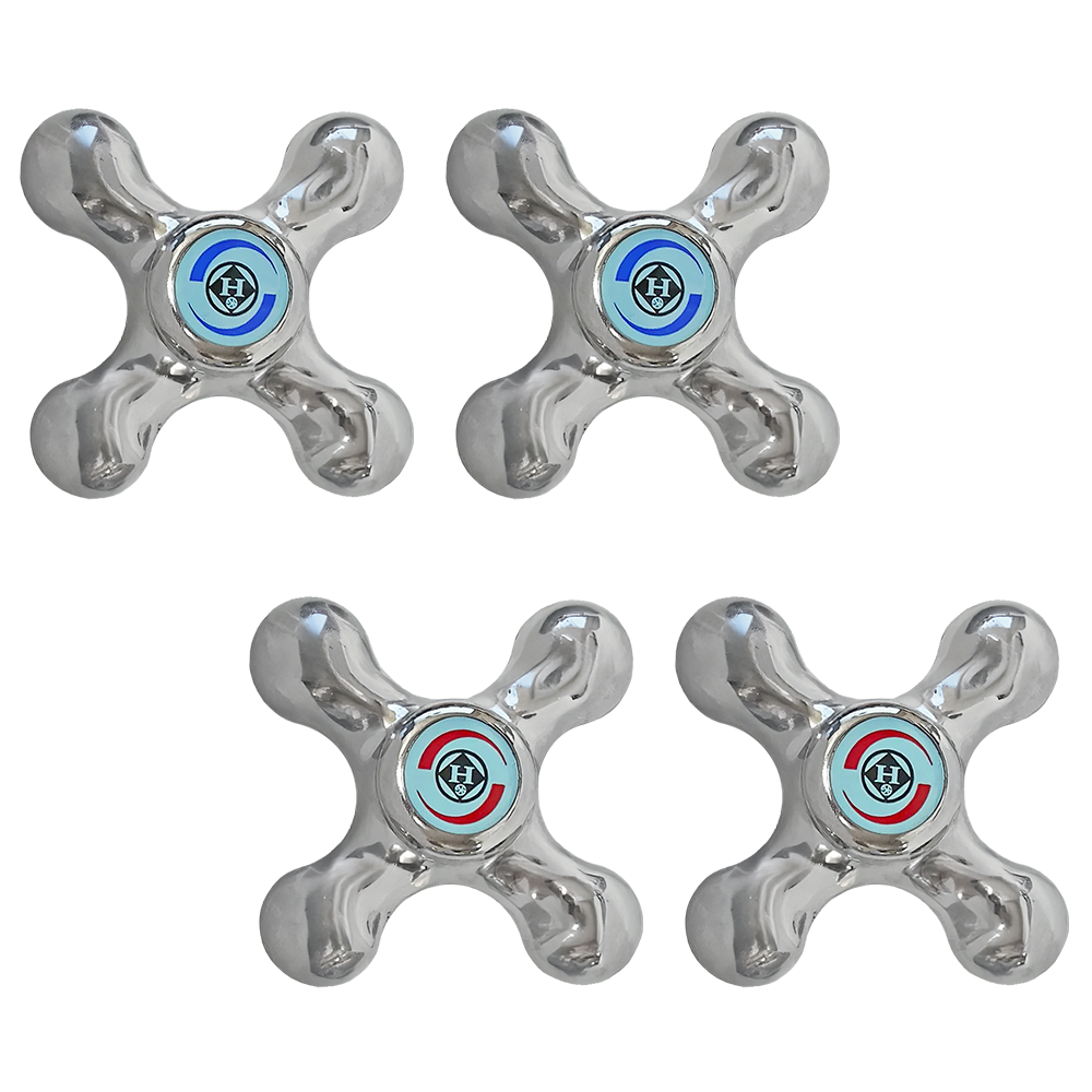 리브문 십자형 수도꼭지 손잡이 교체용 (냉수2p 온수2p), 1세트 8,400원