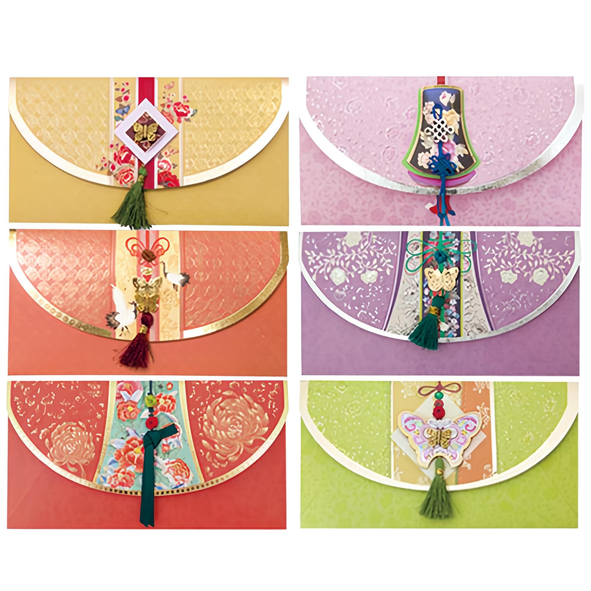 프롬앤투 전통자수 용돈봉투 6종 세트 FB216, 혼합색상, 1개 11,280원