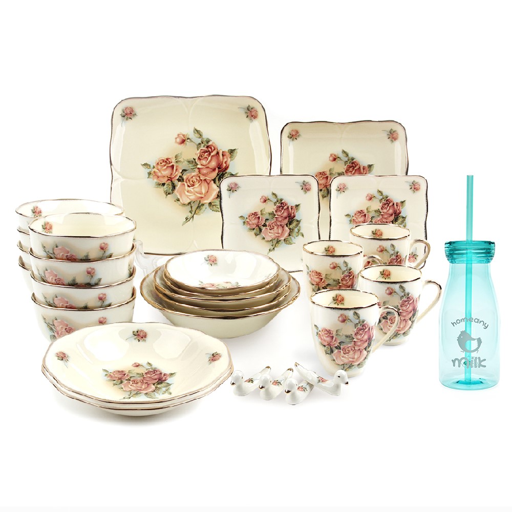 퀸로즈 4인 식기 세트 A타입 32p 387,600원