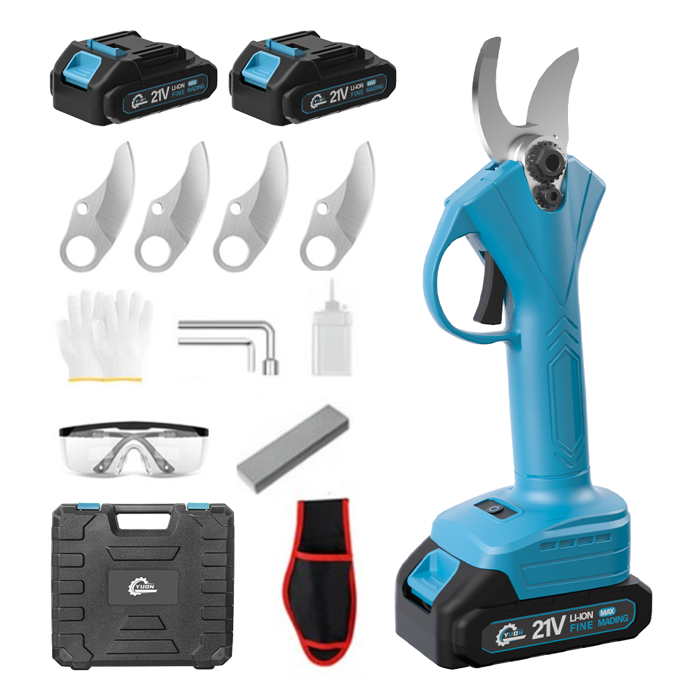 YUON 전기 전동 충전 전지가위 21V 풀세트 28mm 충전식 정전 고지 나무 가지치기, 1개 119,000원