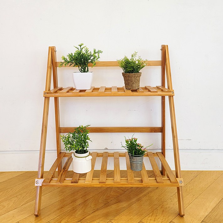붕붕몰 코지테일러 접이식 대나무 화분대 선반 TXHJ B2, 단일색상, 2단 7,500원