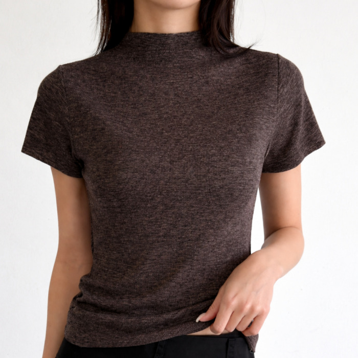 라라온 여성용 골지 반폴라 스판 반팔 티셔츠 26TSP3719 15,900원