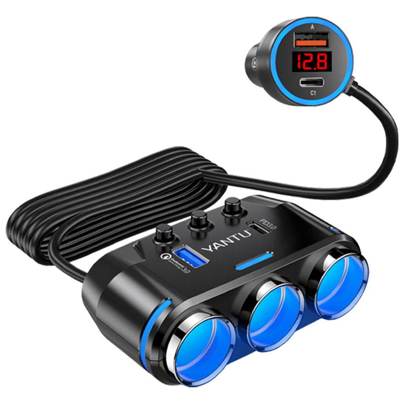 체리스팟 SC-3000 차량용 확장형 멀티 시가잭 3소켓 차량용 충전기 USB C타입 34,100원