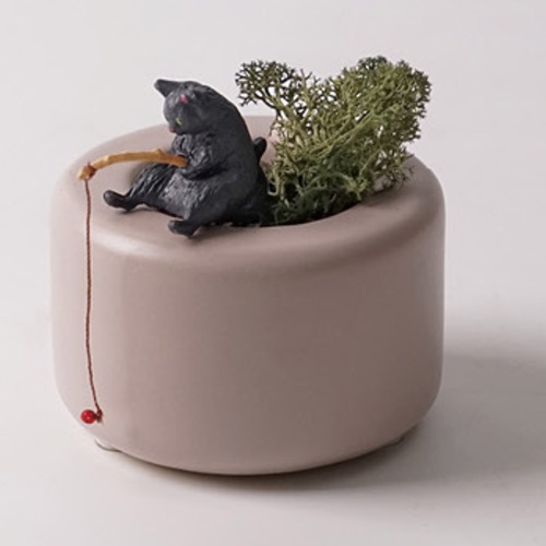 morningscent 피싱캣 미니화분 베이지 C TYPE + 활성탄 + 스칸디아모스 + 화산석 + 피싱캣피규어 랜덤발송 세트, 1세트 9,800원