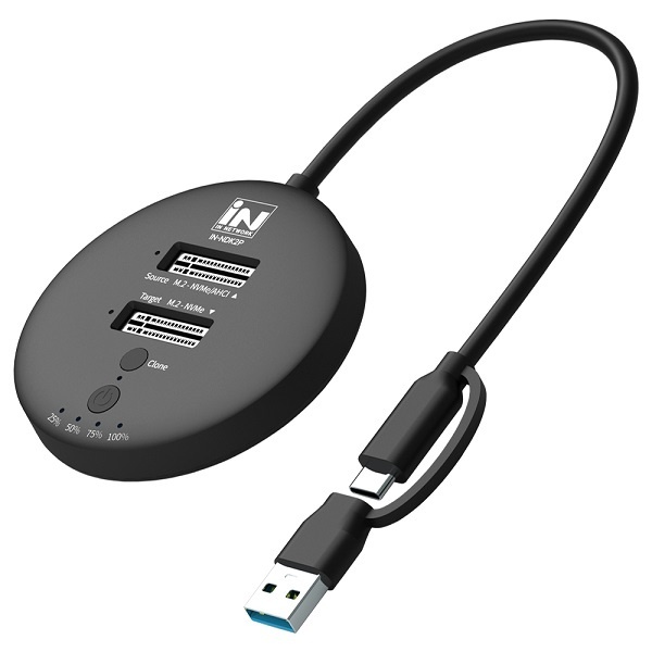 (인네트워크) SSD 도킹스테이션, IN-NDK2P / INV168 (2베이) (M.2 NVMe M Key & B+M Key / USB3.2 Gen2) 58,450원