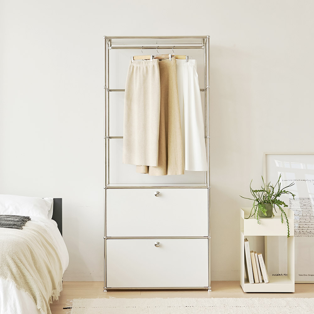 [포스트모던] 발렌 미드센츄리 드레스룸 시스템B 모듈 행거 옷장 770 549,000원