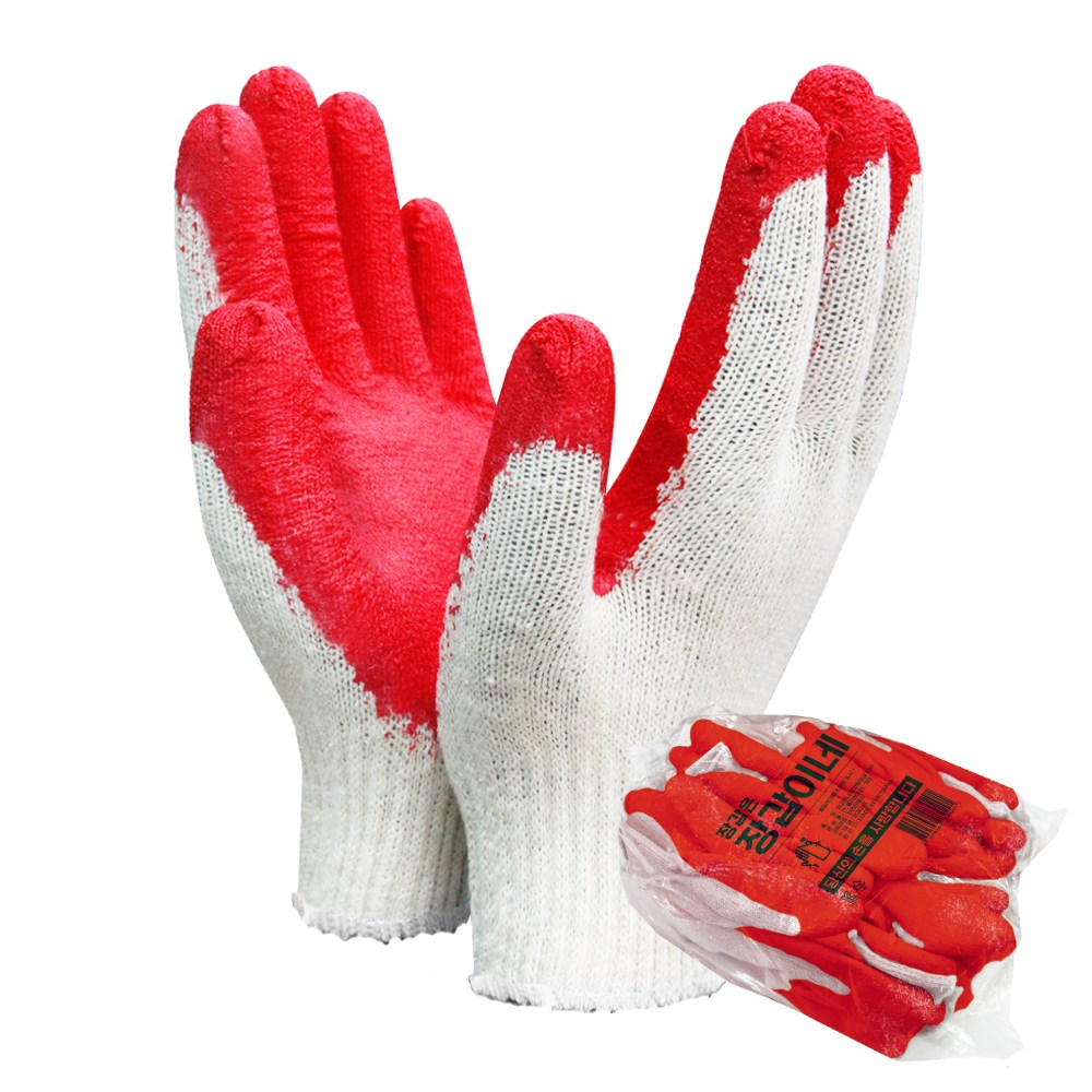 장갑이네 더 짱짱한 빨간 반코팅장갑 목장갑 100켤레, 1개, 수입 10G 반코팅 100켤레 27,000원