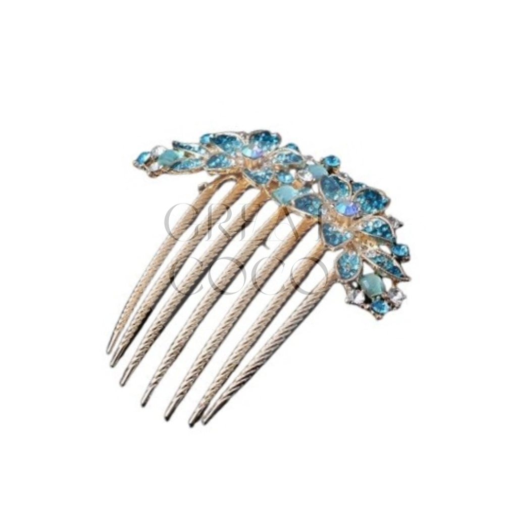 그코 크리스탈 장식 헤어핀(블루) 돌잔치머리핀 11,700원