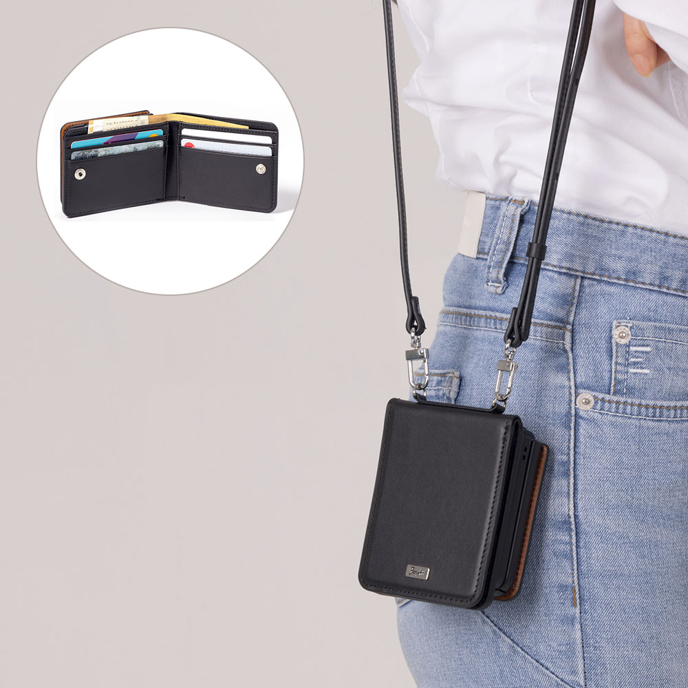 본아띠 리베라 천연소가죽 비비지 지갑형 갤럭시 Z플립 핸드폰 케이스 80,700원