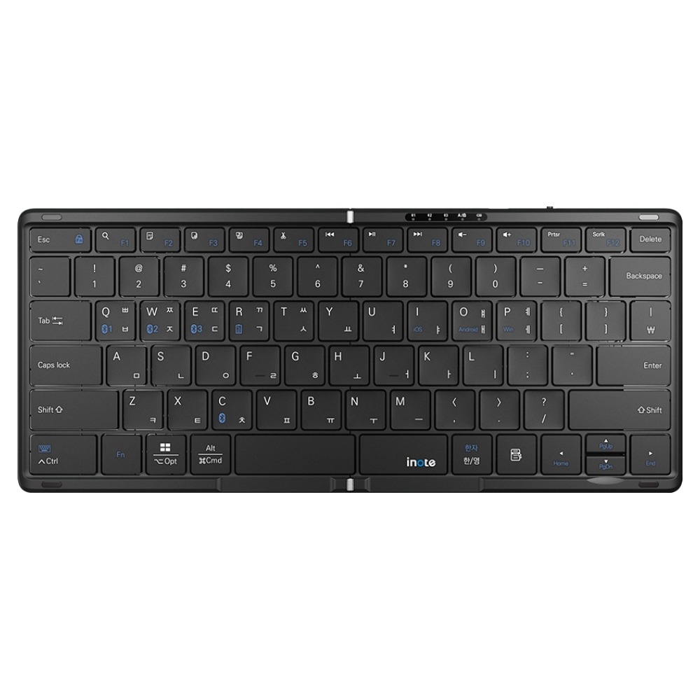 아이노트 X Folding 멀티 페어링 접이식 블루투스 무선 키보드, 블랙, XK807B, 제조사축 49,900원